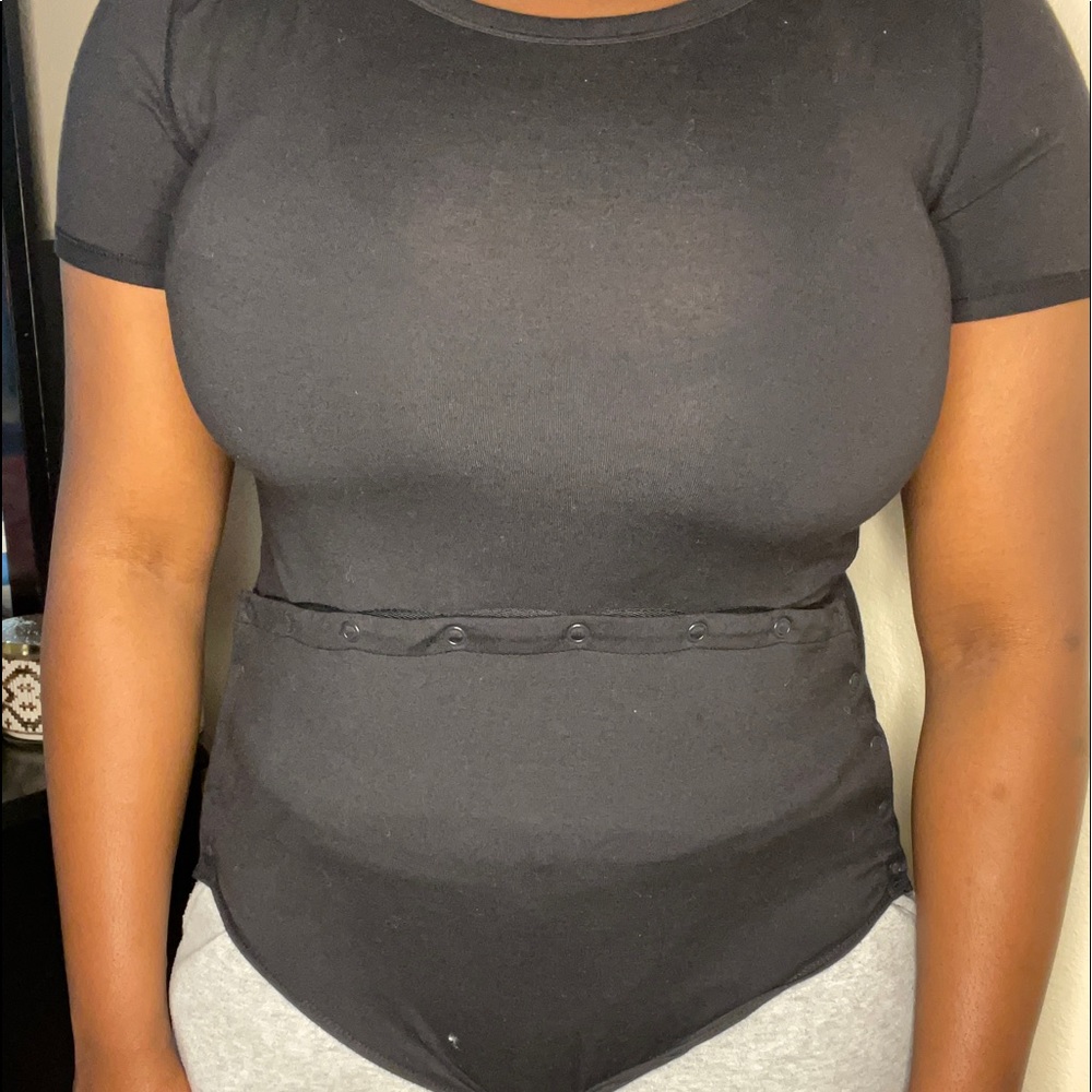 Black bodysuit top